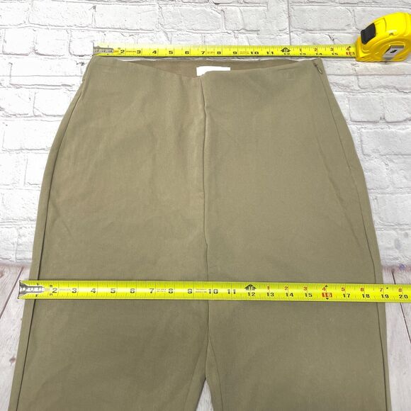 NWT H&M Women Pull On Flare Pants Size 10 Beige Elastic Waist Hippie M279 -11 - Picture 2 of 16